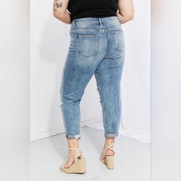 VERVET BY FLYING MONKEY Boyfriend Jeans Plus Size 16W Dreamland LAST PAIR - Picture 6 of 13